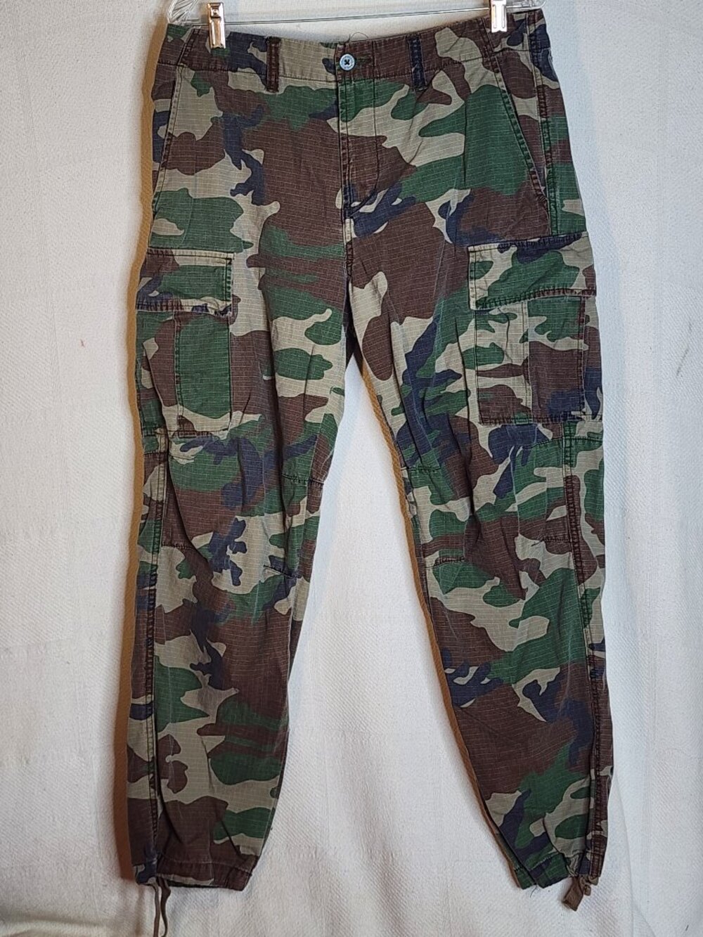 Pacsun Los Angeles Functional Design Camo Cotton Straight Leg Cargo Pants Sz W34